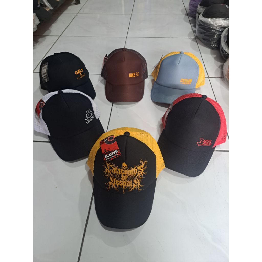 TOPI TRUCKER SABLON/TOPI JARING SABLON