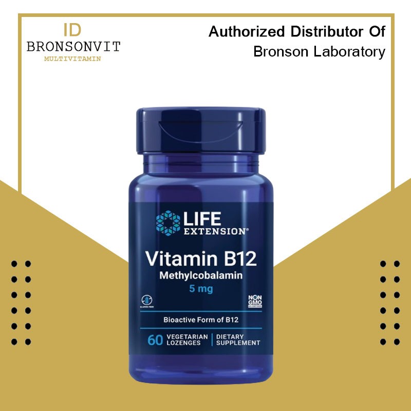 Life Extension Vitamin B12 Methylcobalamin 5mg, 60 Vegetarian lozenges