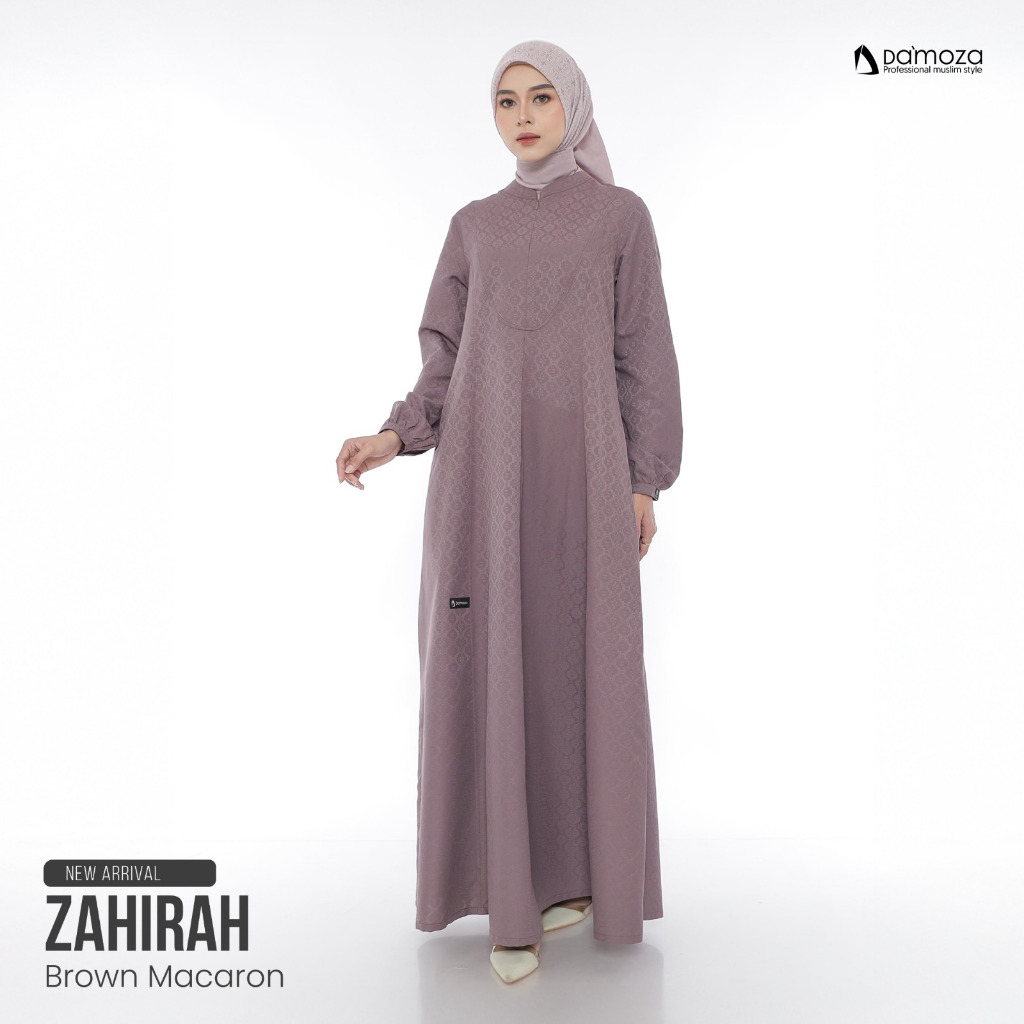 DAMOZA 100% ORI | Zahirah Brown Macaron | Dress Damoza