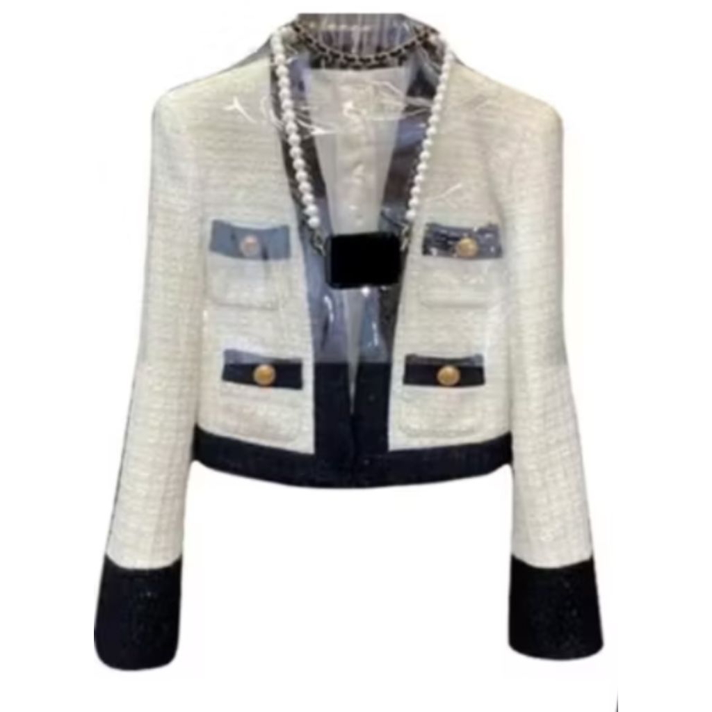 jessica white taglabel tweed blazer