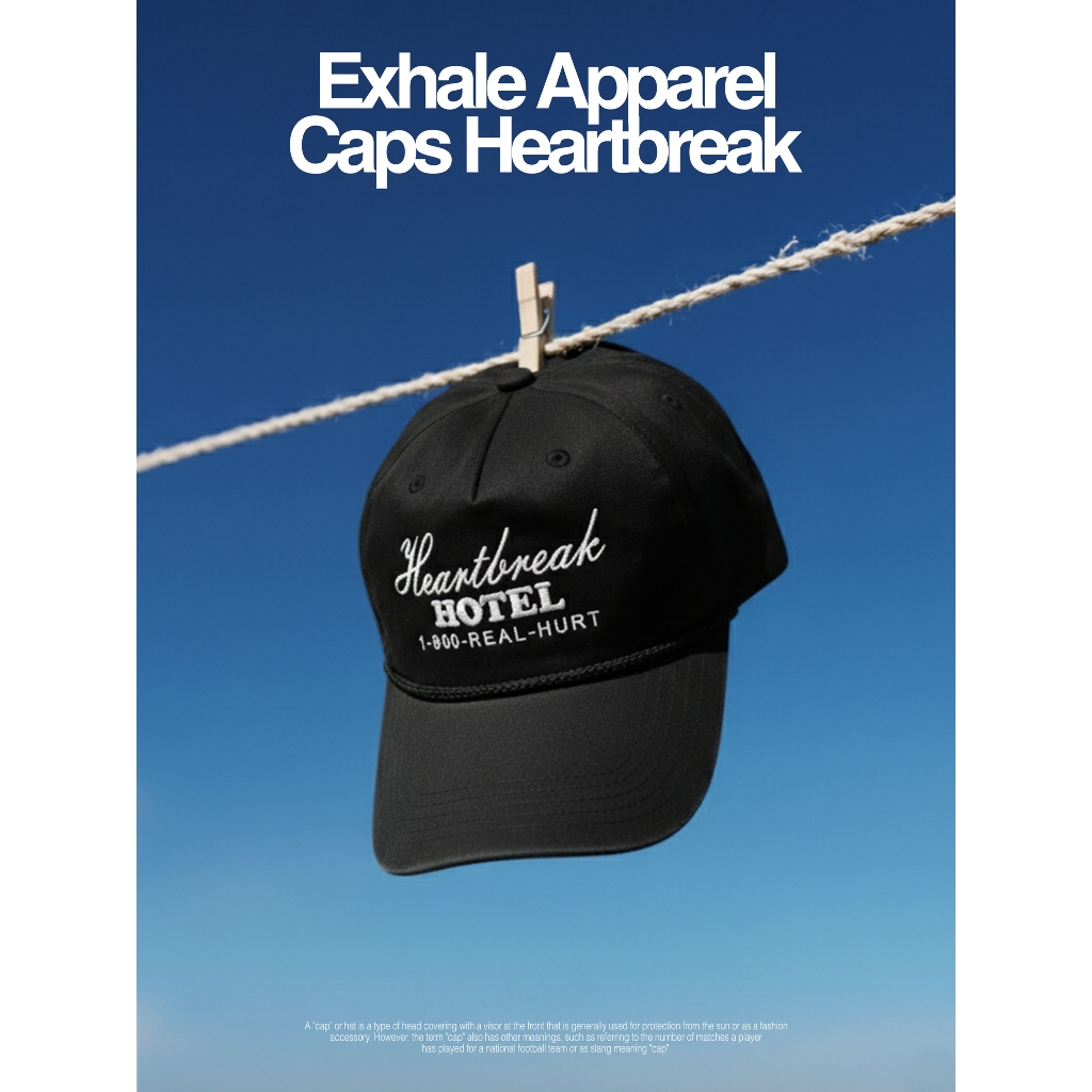 Exhale Apparel Caps Topi Heartbreak Black