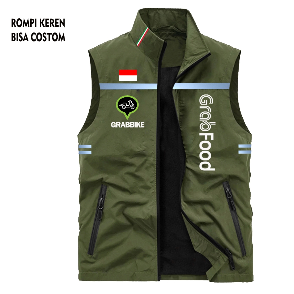 Rompi Driver | Jaket Grab Original | Rompi Vest Grab Ojol