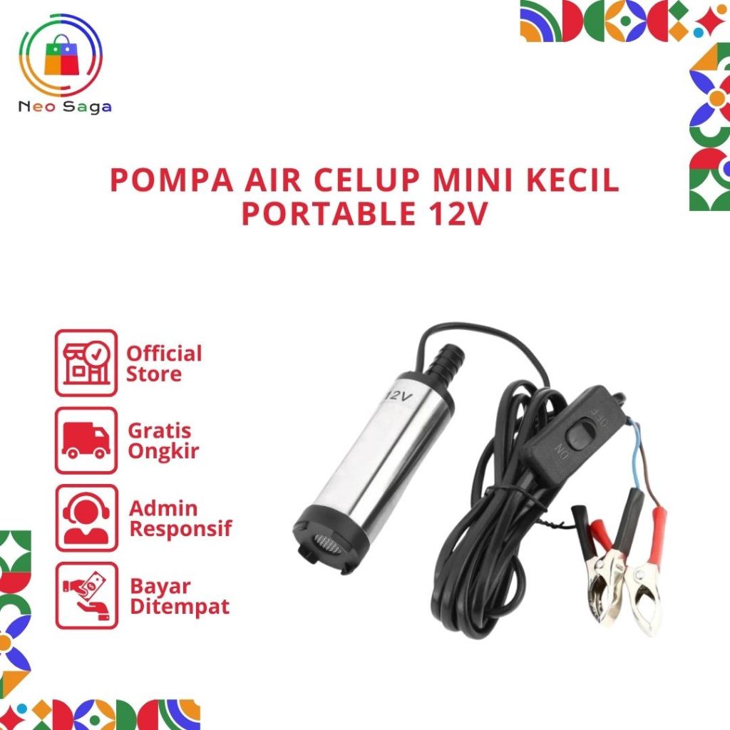 Pompa Air Celup Mini Kecil Portable 12v Diesel Pump Mini Air Minyak NS