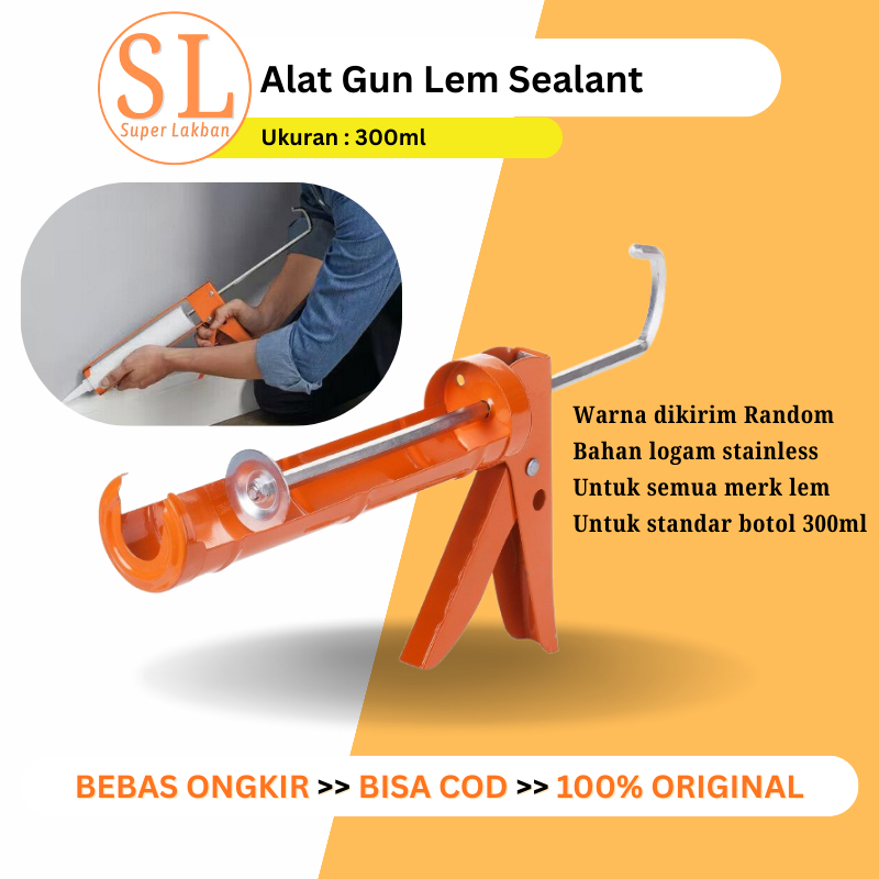 Alat Tembak Sealant Silicone Pistol Tembakan Lem Tabung Caulking Gun Besi Tulang Simple Praktis & Ku