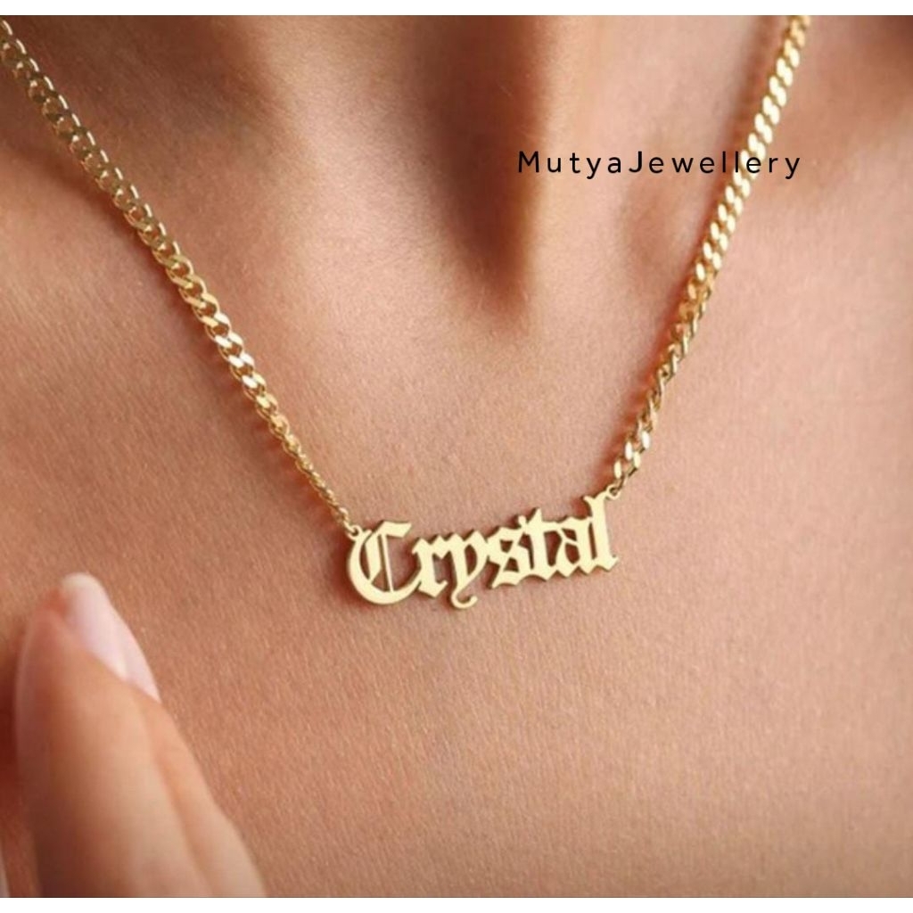 Kalung Costum Nama / Kalung Ukir Nama Sendiri