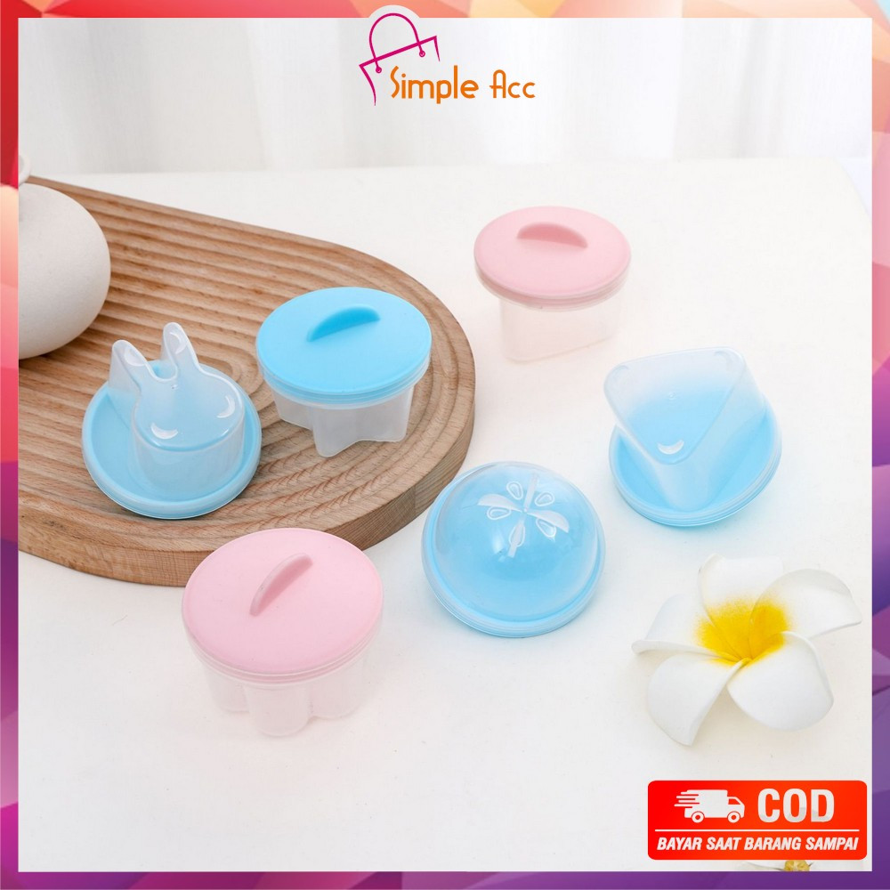DO-C1437 Cetakan Telur Kukus Dessert Bentuk Lucu / Cetakan Steamer Telor Egg Poacher / Cetakan Jelly