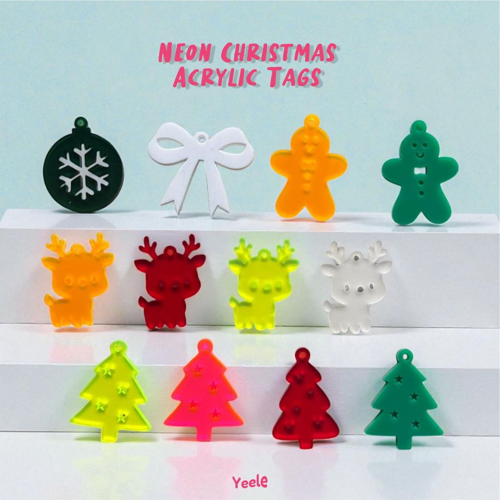 Hiasan akrilik Natal Hampers Gift | Christmast tag Gift Acrylic