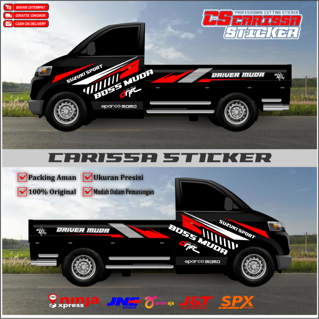 Promo Stiker Cutting Mobil Pickup suzuki Mega Carry Stiker suzuki futura Stiker Pick Up carry