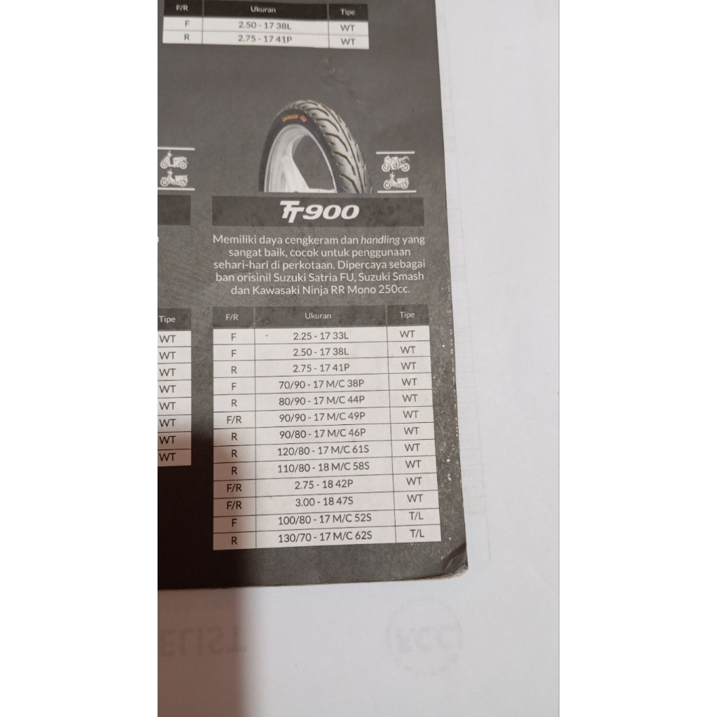 Dunlop 130/70-17 M/C TT900 T/L