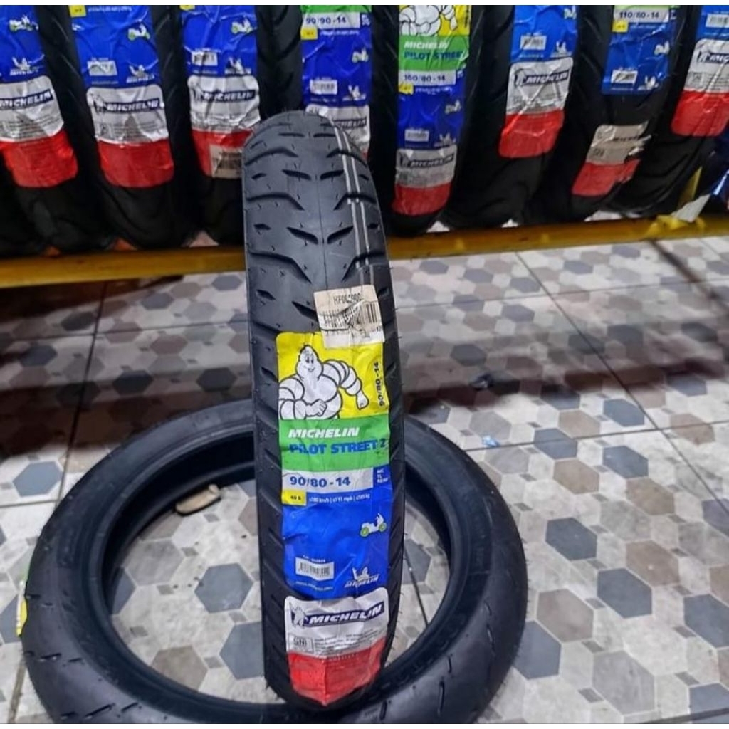 (FREE PENTIL) MICHELIN PILOT STREET2 90/80-14 TUBELESS RING 14