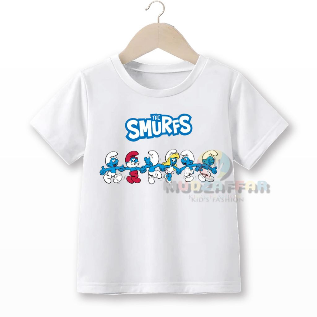 BAJU KAOS ANAK THE SMURFS KARAKTER KAOS ATASAN ANAK THE SMURFS KARAKTER