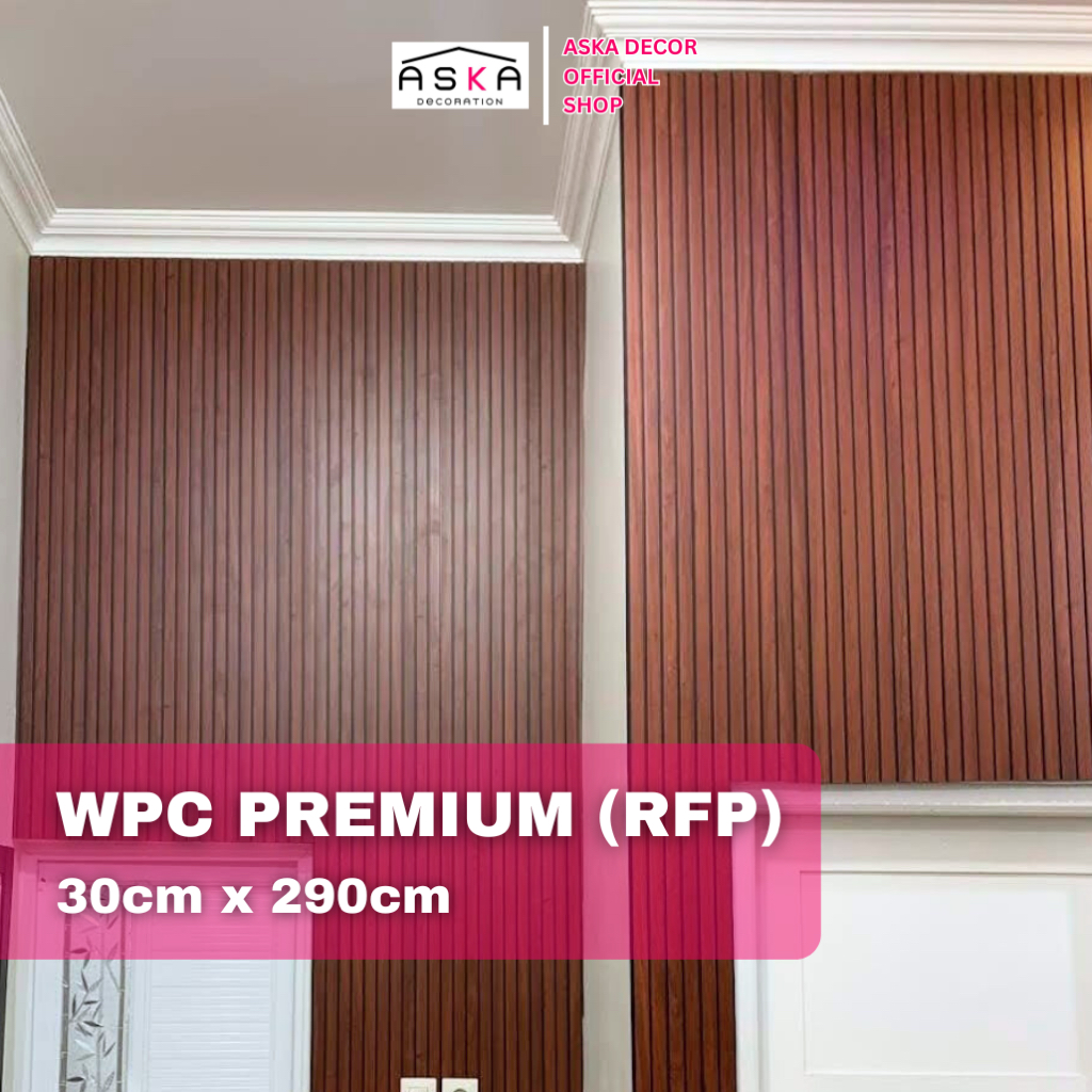 WPC PREMIUM RFP | WALLPANEL PLAFON DEKORASI RUMAH | PANJANG 290cm | BAHAN WPC | KODE RFP