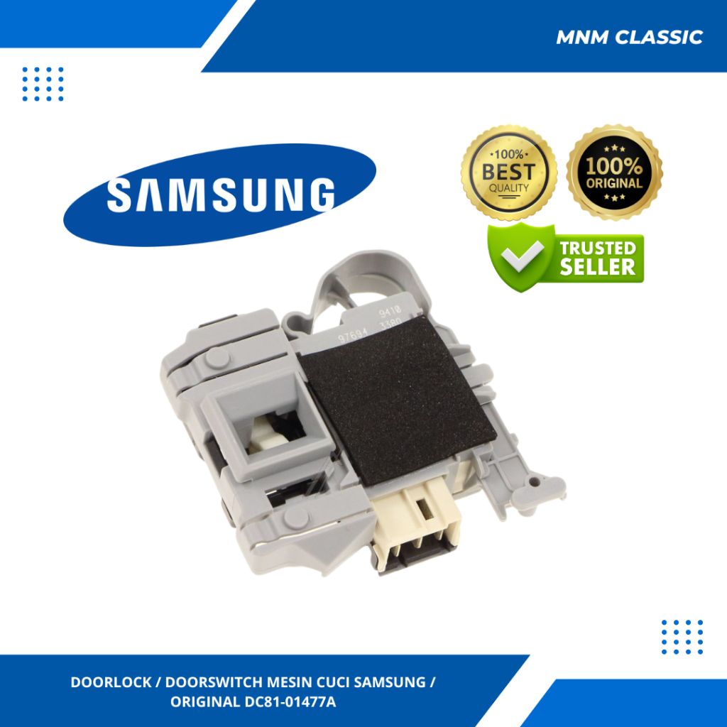 DOORLOCK / DOORSWITCH MESIN CUCI SAMSUNG WW80T3040WW / WW80T3040BW / WW70T3020WW ORIGINAL DC81-01477