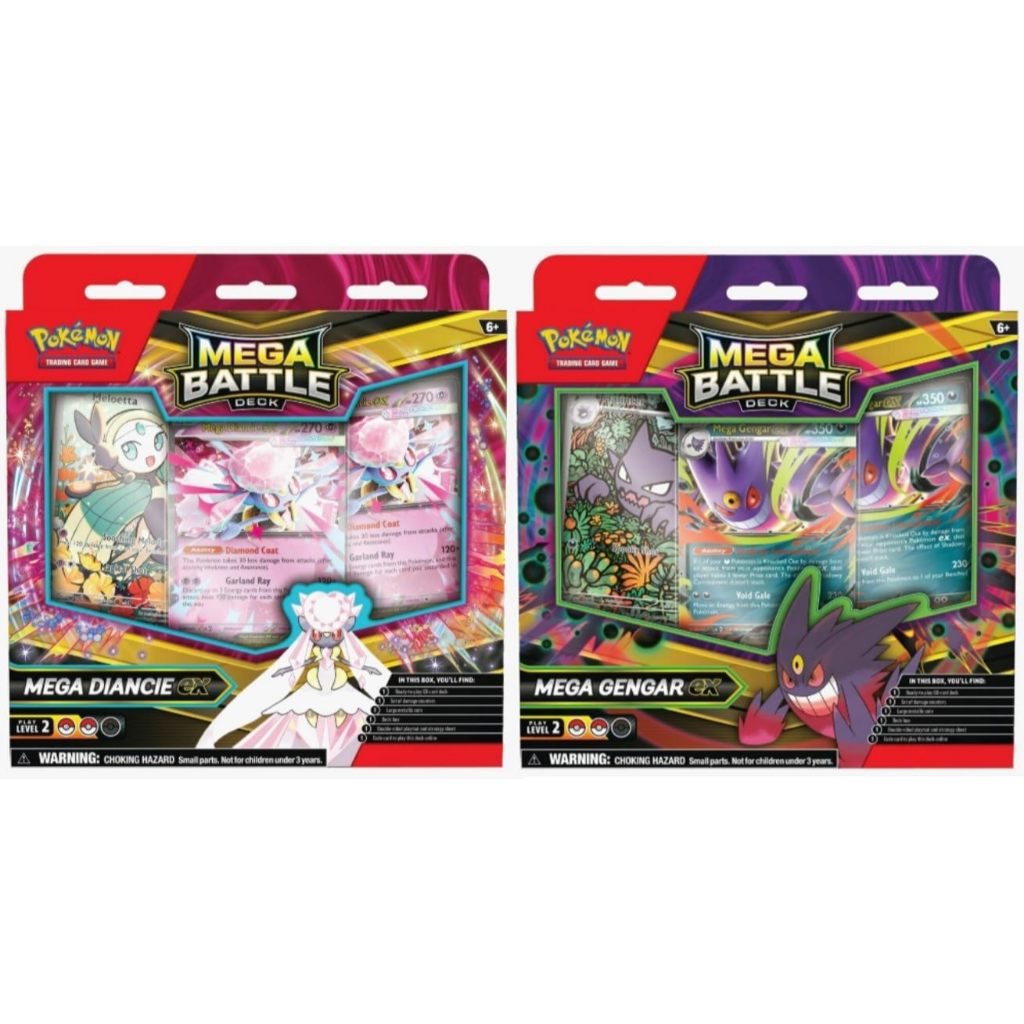 Pokemon Trading Card Game Mega Battle Deck (2 Pack Mega Gengar ex and Mega Diancie ex)