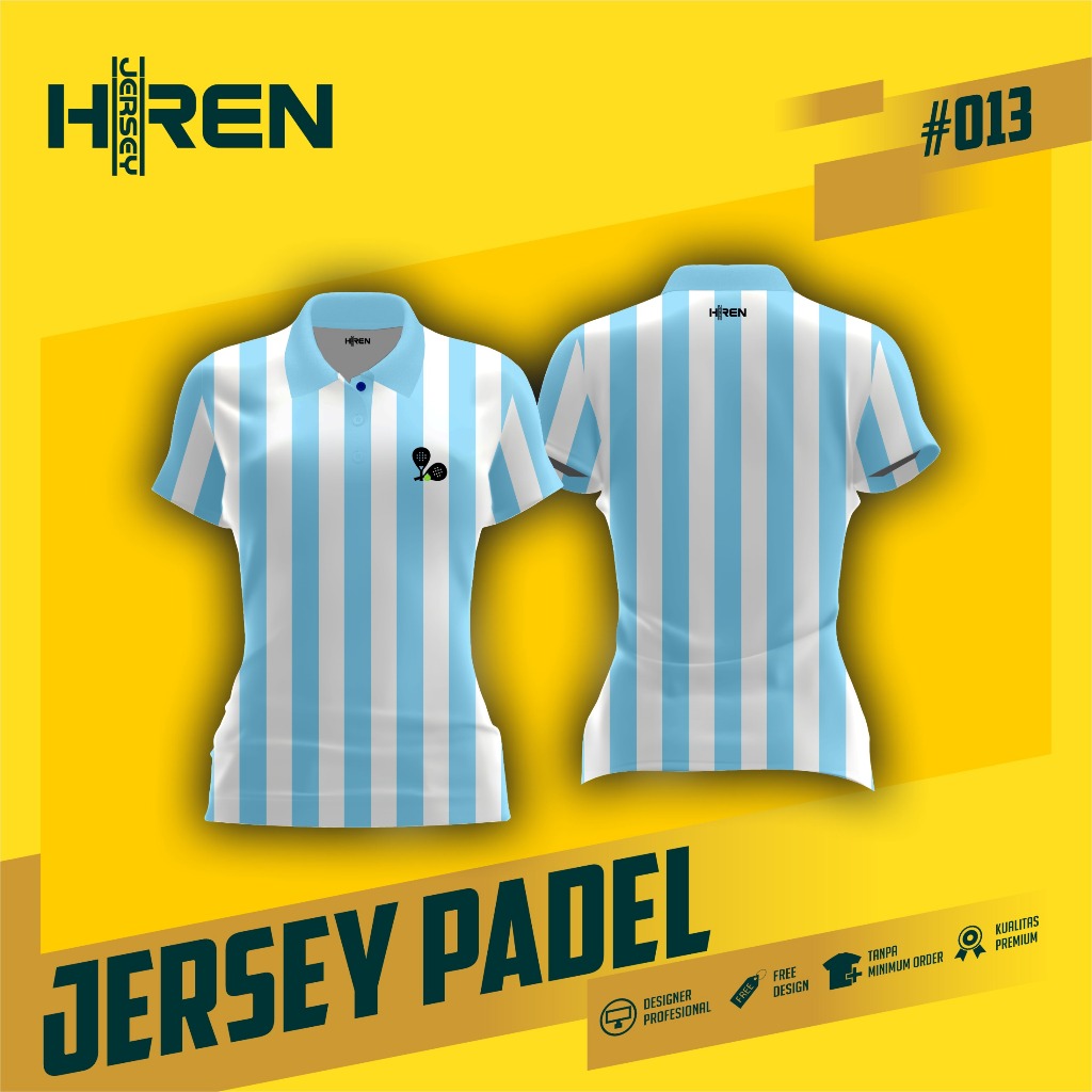 JERSEY PADEL PREMIUM | HREN PADEL 013 JERSEY PADEL CORAK | JERSEY OLAHRAGA PADEL | JERSEY SATUAN | B