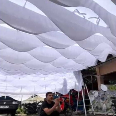 Arus Gelombang Model Gunung - Dekorasi Plafon Tenda