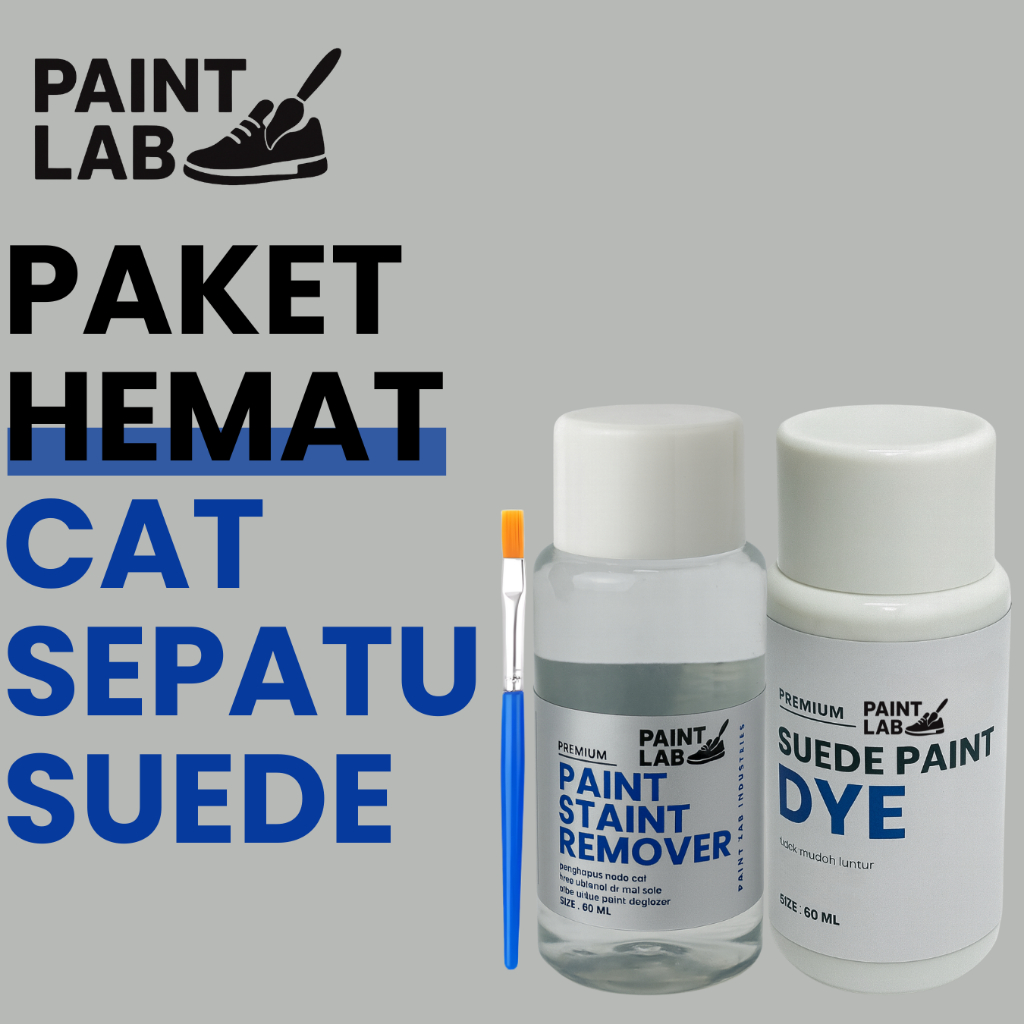 Paket Cat Sepatu Suede Nubuck 60ml Premium Anti Luntur Pewarna Kulit Kain Perawatan
