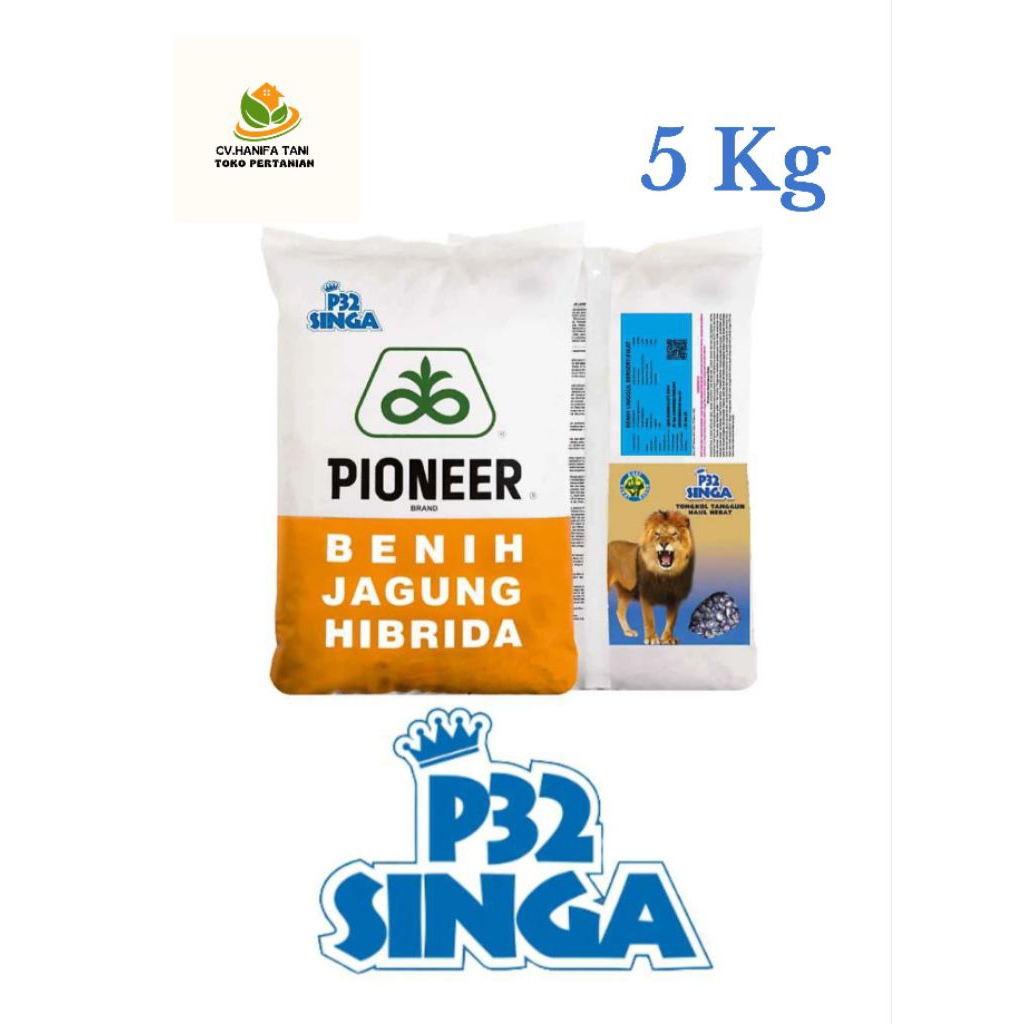 Pioner P32 Singa Kemasan 5kg - Benih Jagung Hibrida