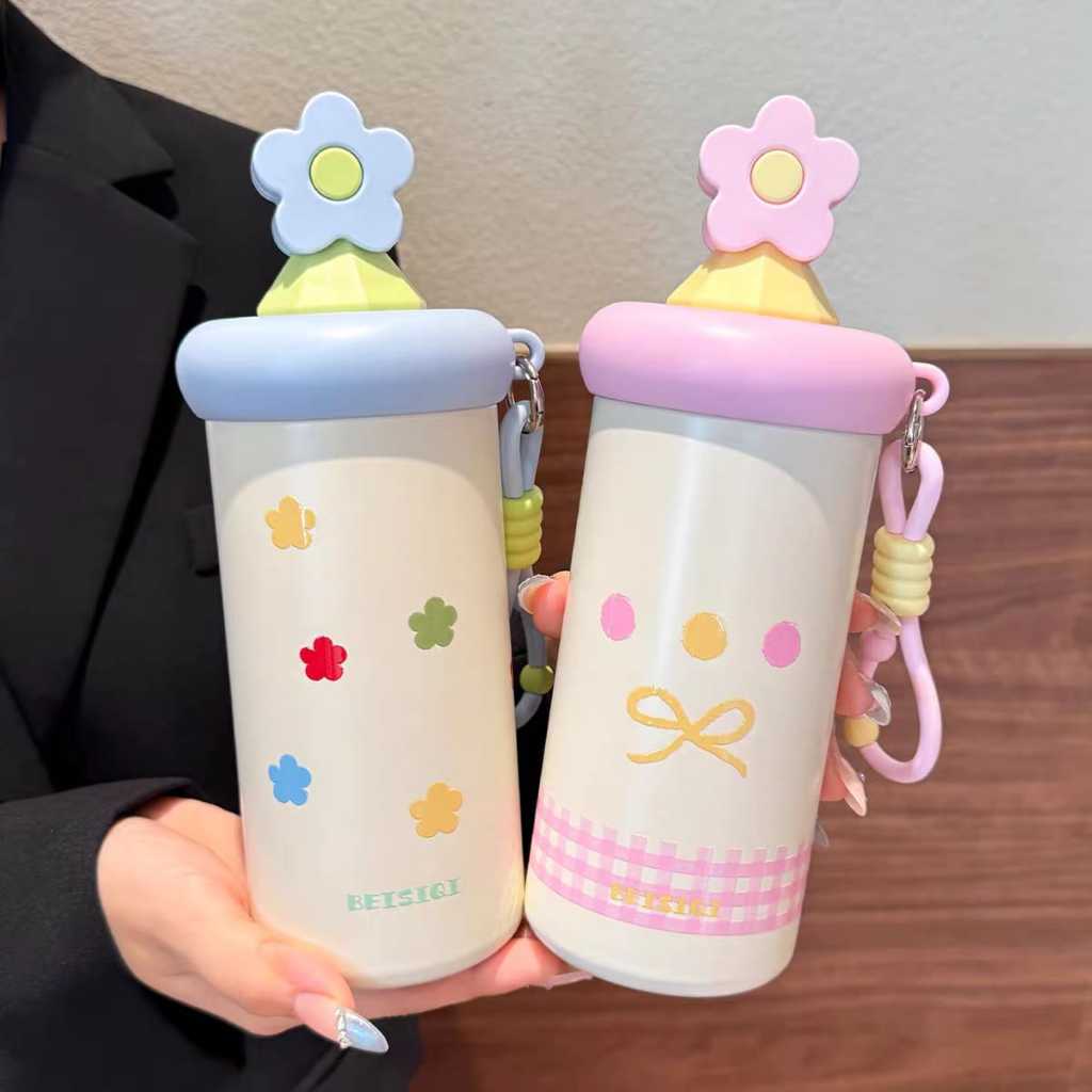 Veiso_Tumbler Beisigi 600ml/Tumbler Beisigi 600ml/Tumbler 600ml Stainless / Tumbler Flower / Botol M