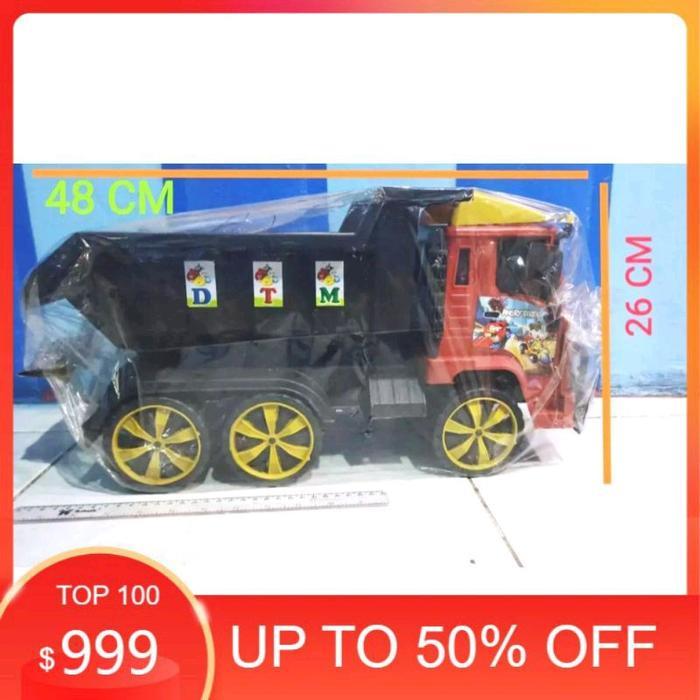 Promo Mainan Mobil Truk Pasir Jumbo Super Besar Dump Truck Panjang 46Cm Ada Sekop Mobilan Original