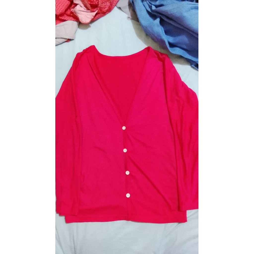 Cardigan Pink Merah Fanta