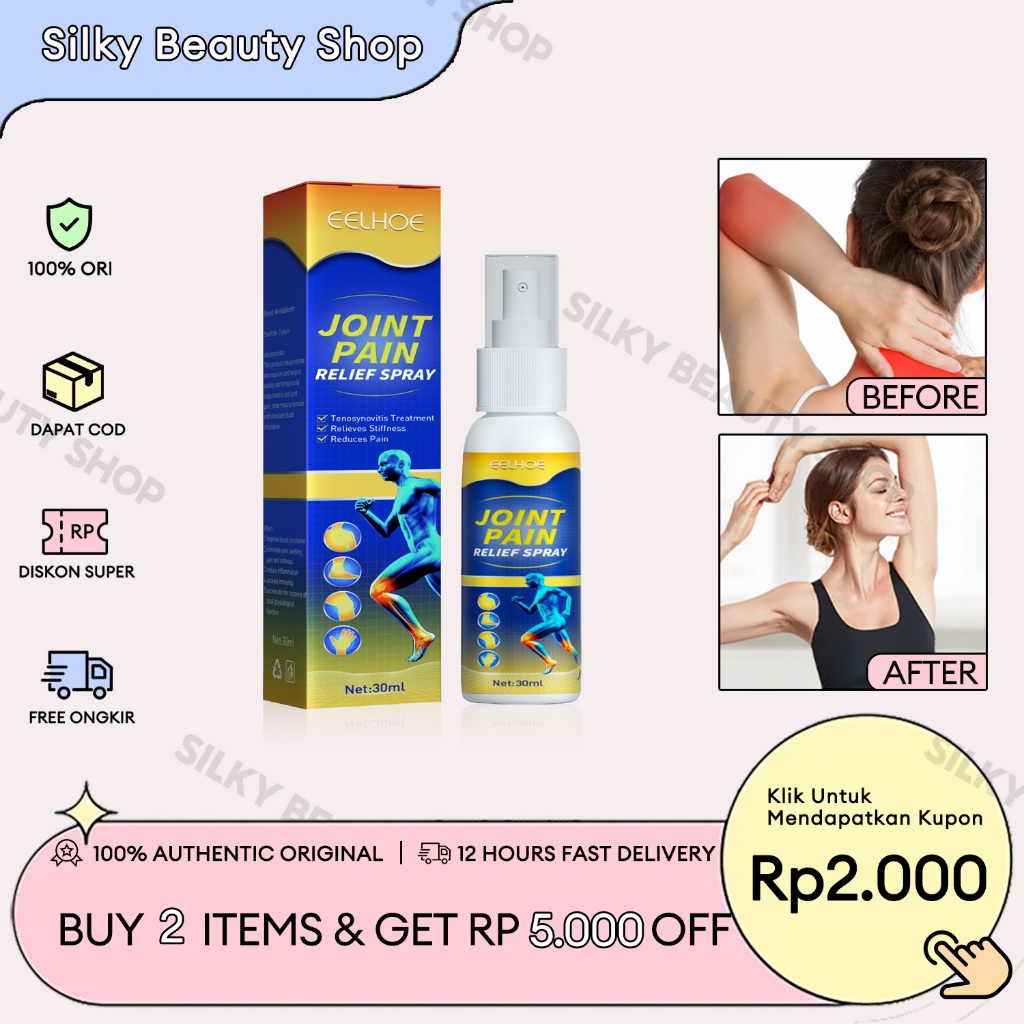 EELHOE Joint Pain Relief Spray 30ml Joint Pain Spray Lumbar Cold Compress Pain Killer Spray Heal Pai
