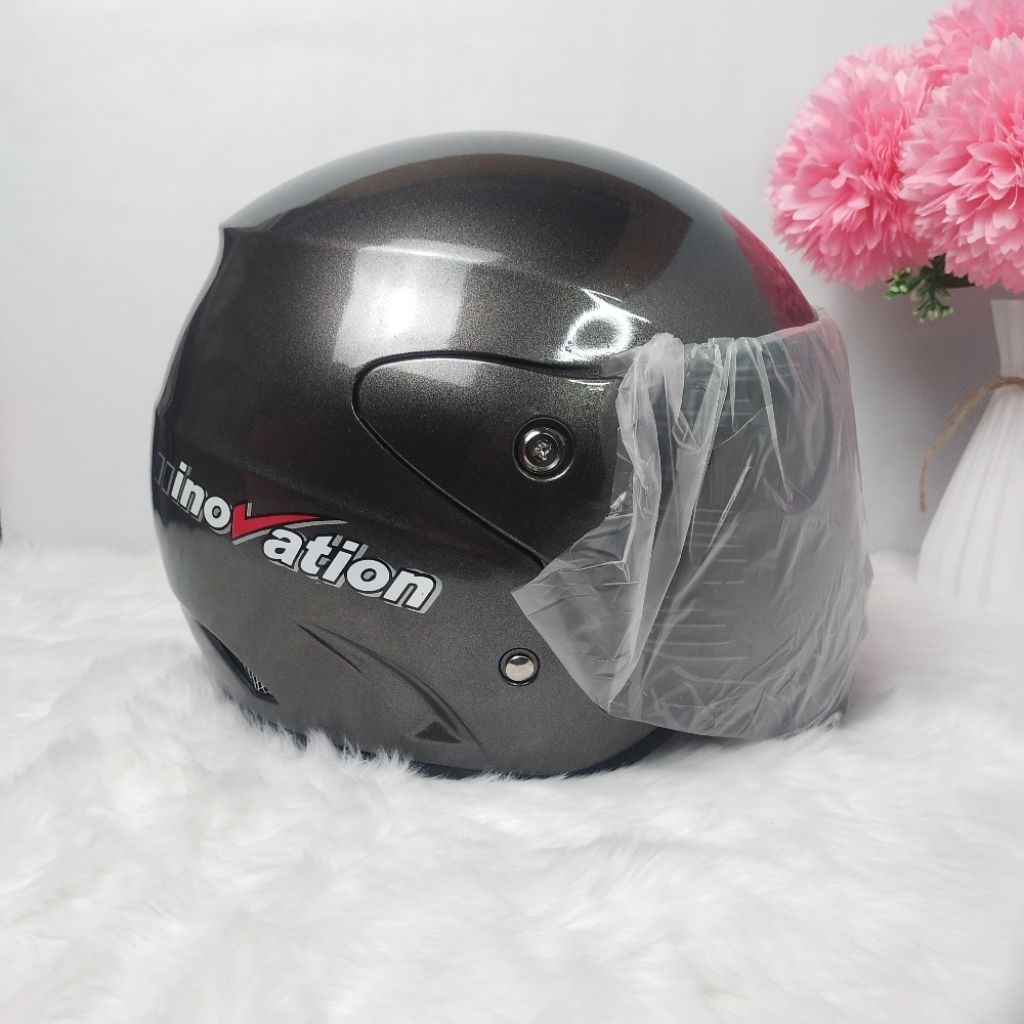 Helm HKM Evolution all grey / Helm murah berkualitas / Helm evo helm murahHelm HKM Evolution all gre