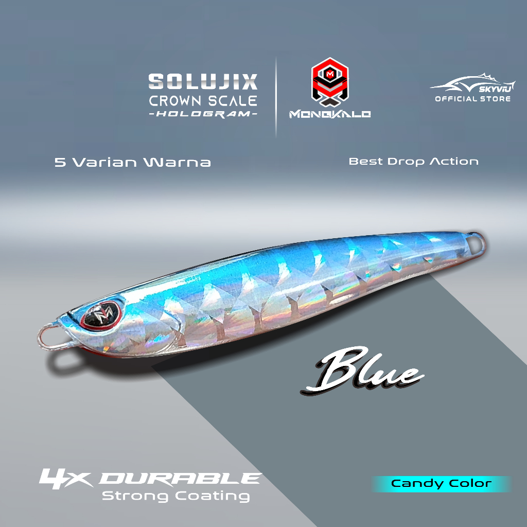 Mongkalo Solujix Kipas noGID noMotif Fluorescent 20 Biru