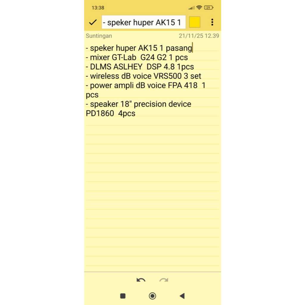 paket sound system huper ak15a gt lab 24 ashley dlms 48 vrs500 fpa418