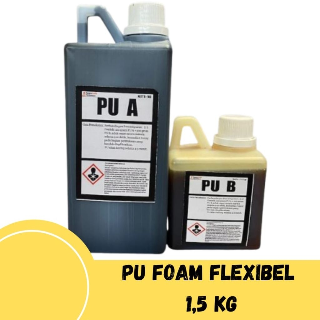 Pu Foam Busa EVA Flexible Hitam 1 set ( Pu A 1 Kg Pu B 500 grm )
