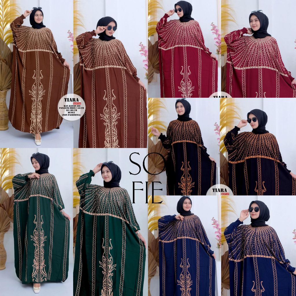 Tiara Kaftan Mewah Baju Wanita Kekinian Super Jumbo Gamis Muslimah Modern Bayar Di Tempat
