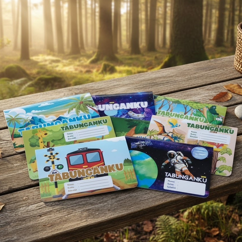 Buku Tabungan Anak Sekolah - Buku Tabungan Karakter Custom