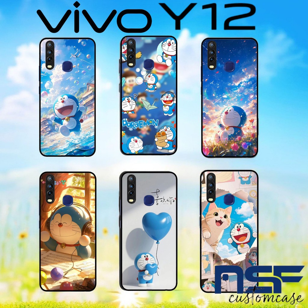Softcase vivo y12 / Kesing vivo y 12 gambar motif dora emon gambar doraemon silicone silikon hp vivo
