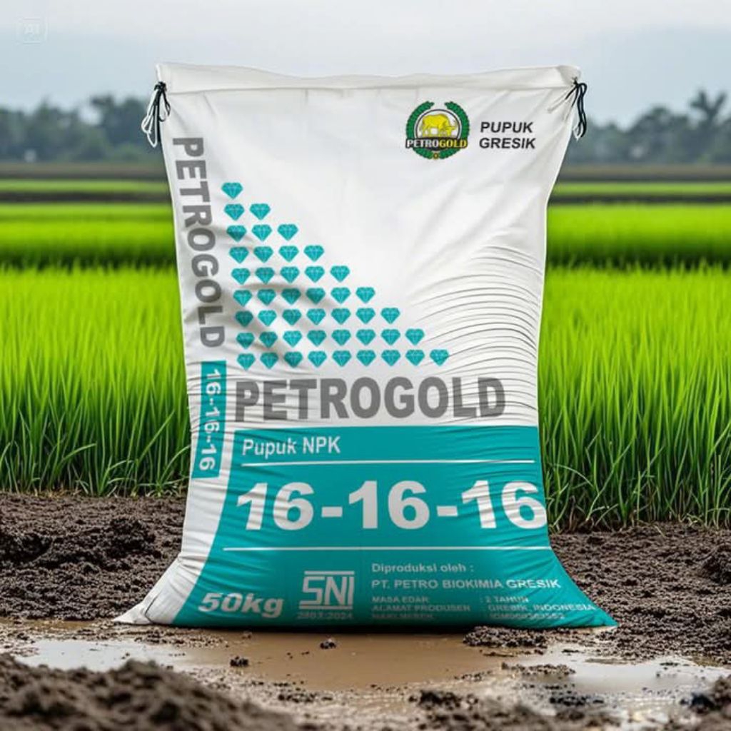 PUPUK NPK 16-16-16 PETROGOLD 50KG