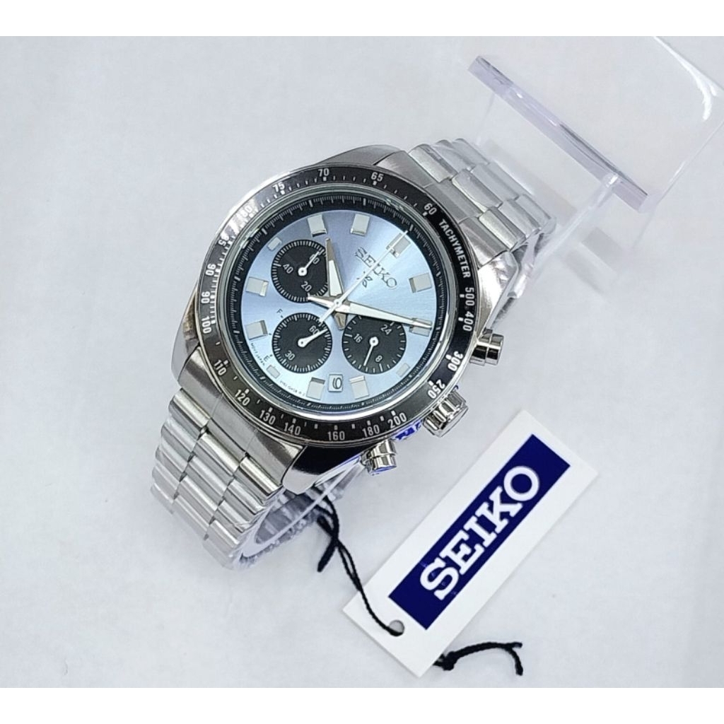 Jam Tangan Pria SEIKO X Original Stainless Steel Cronograph Sporty & Mewah Elegan