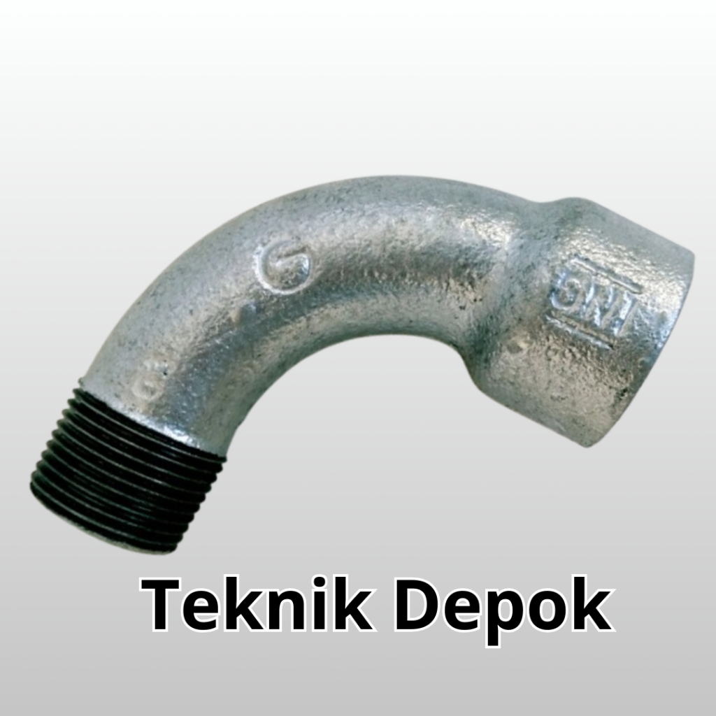 Large Radius Elbow Besi 3/4 Inch Penyambung Pipa Long Boch Drat Ulir Luar Dalam Knee Keni Knie Belok