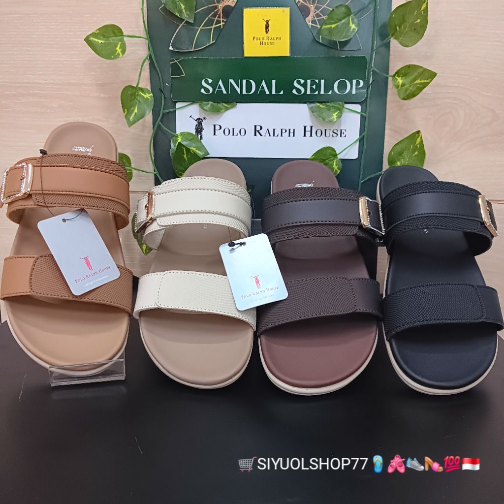 [Bisa COD/100% Original/Art HT 02] Sandal Wanita POLO RALPH HOUSE/Sandal Wanita/Sandal Slide Wanita/
