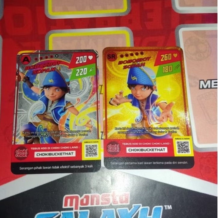 Kartu Choki-choki Boboiboy Sopan, Fanmade