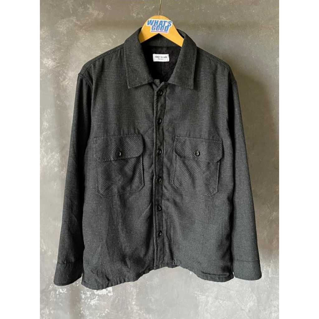 FIRST DOWN PLAID OVERSHIRT OUTER JACKET.