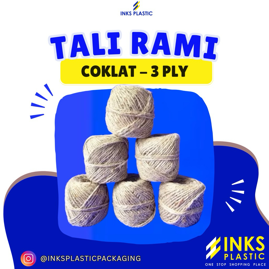 TALI RAMI TALI GONI COKLAT 3 PLY
