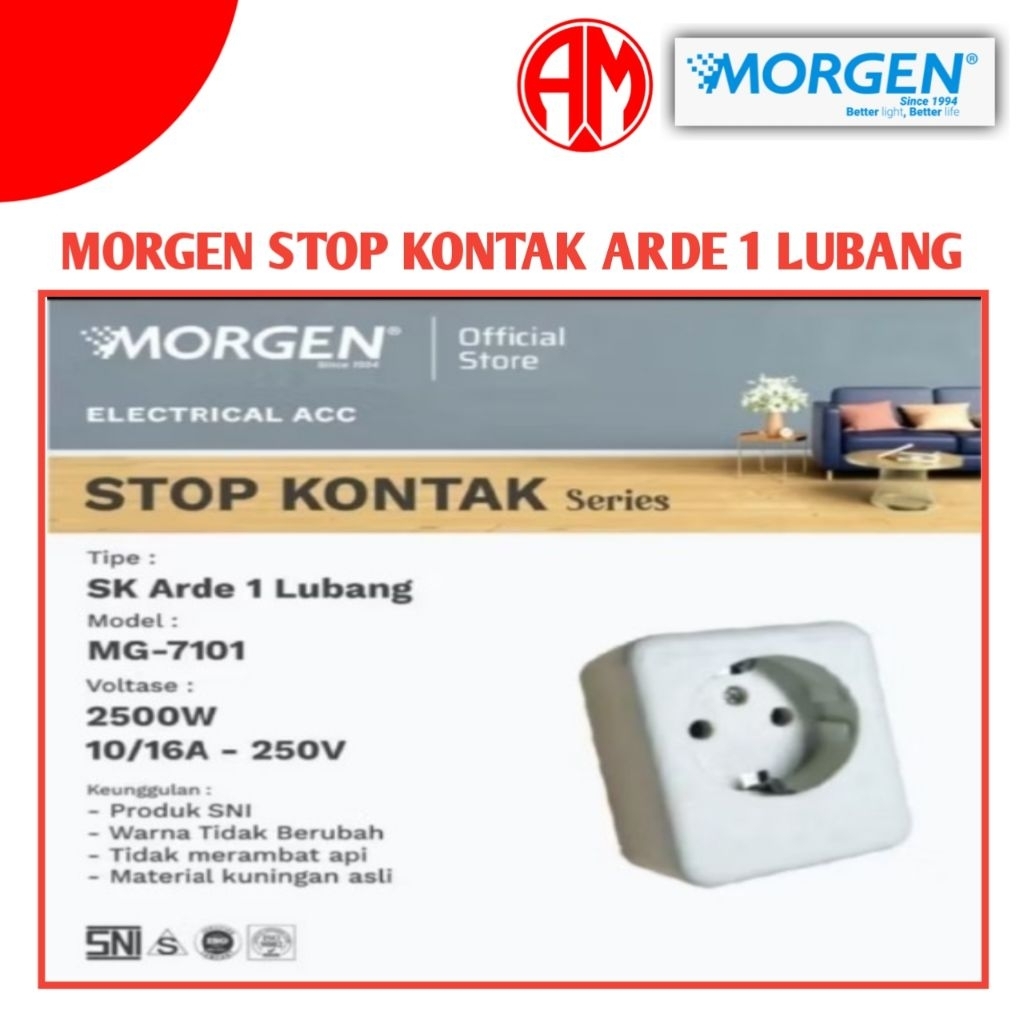 MORGEN STOP KONTAK ARDE 1 LUBANG