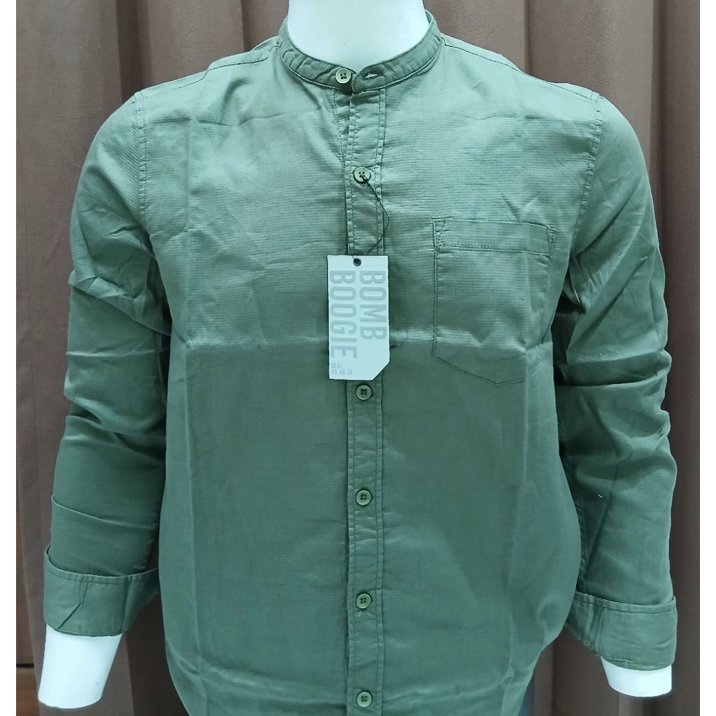 KEMEJA KOKO BOMBBOOGIE REGULAR FIT LENGAN PANJANG ORIGINAL