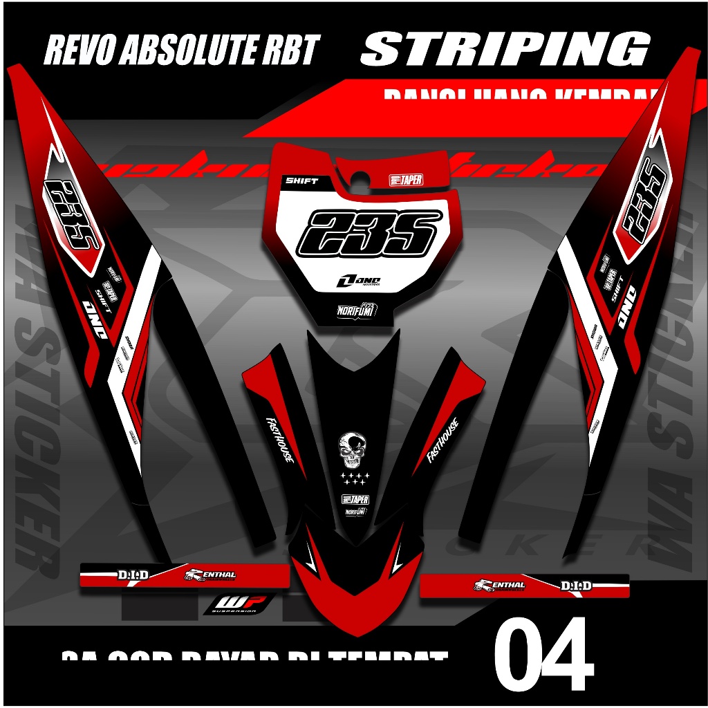 STRIPING REVO ABSOLUTE RBT STICKER CUSTOM 4