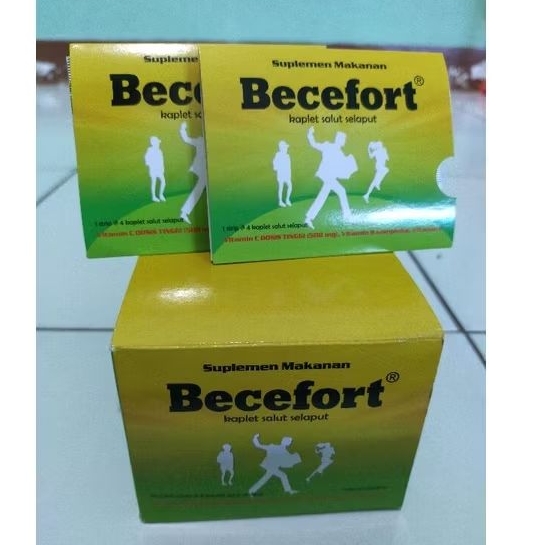 2 strip // Becefort// suplemen makanan vit C 500mg// Phapros