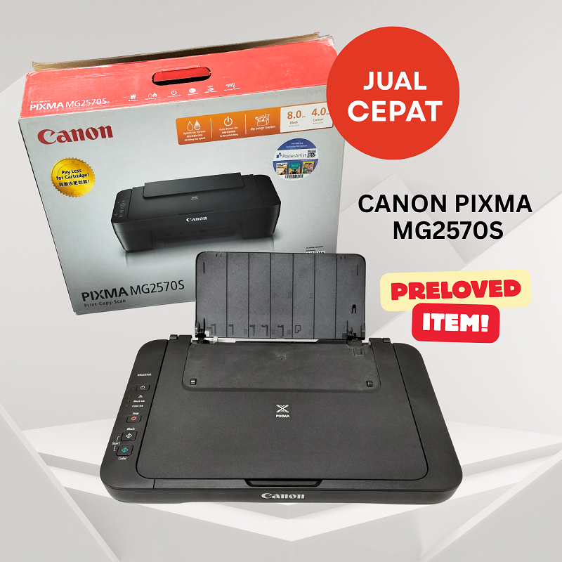 Printer Canon PIXMA MG2570S  Printer Canon PIXMA MG2570S – Print Scan Copy – Bekas Mulus 98% – Box L