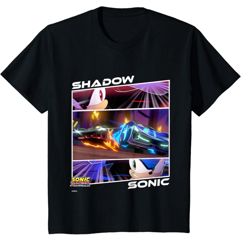 Baju Kaos Anak Sonic Racing CrossWorlds - Shadow Vs. Sonic, Head-to-Head T-Shirt