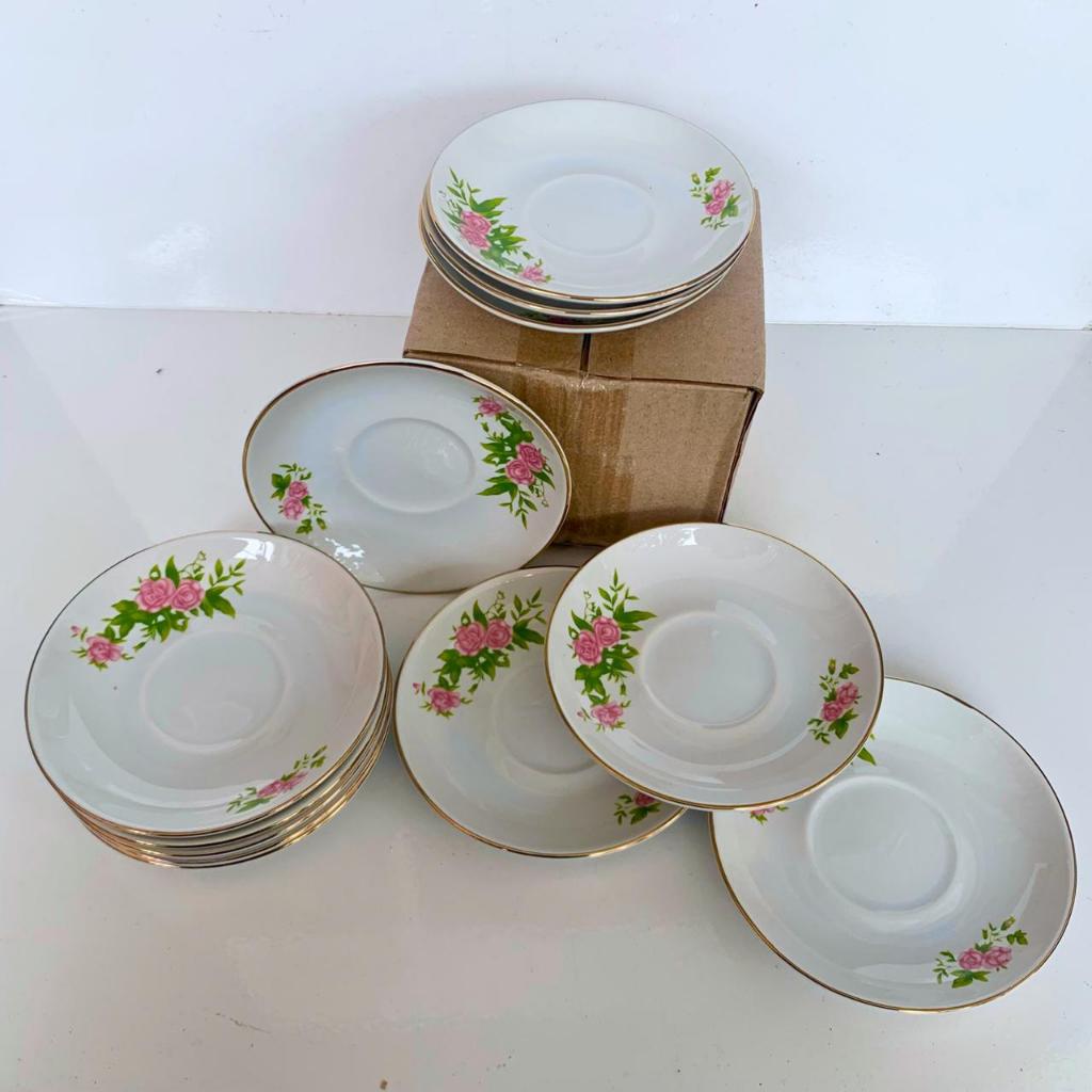 [6 pcs] Lepek RRT Kopi Jadul - Lepek Keramik Kopi - Tatakan Gelas