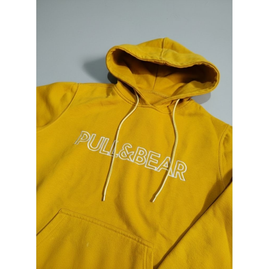 Pullover Hoodie Pull and Bear Yellow Original