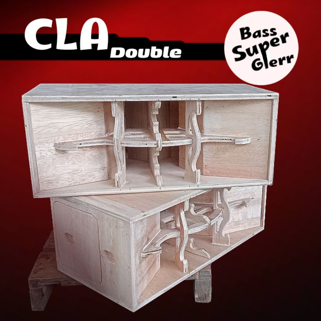 CLA Box Speaker Double 4 Inch Double Tebal 9mm Bahan Miniatur Subwoofer Suara Jernih Dan Bass Kuat