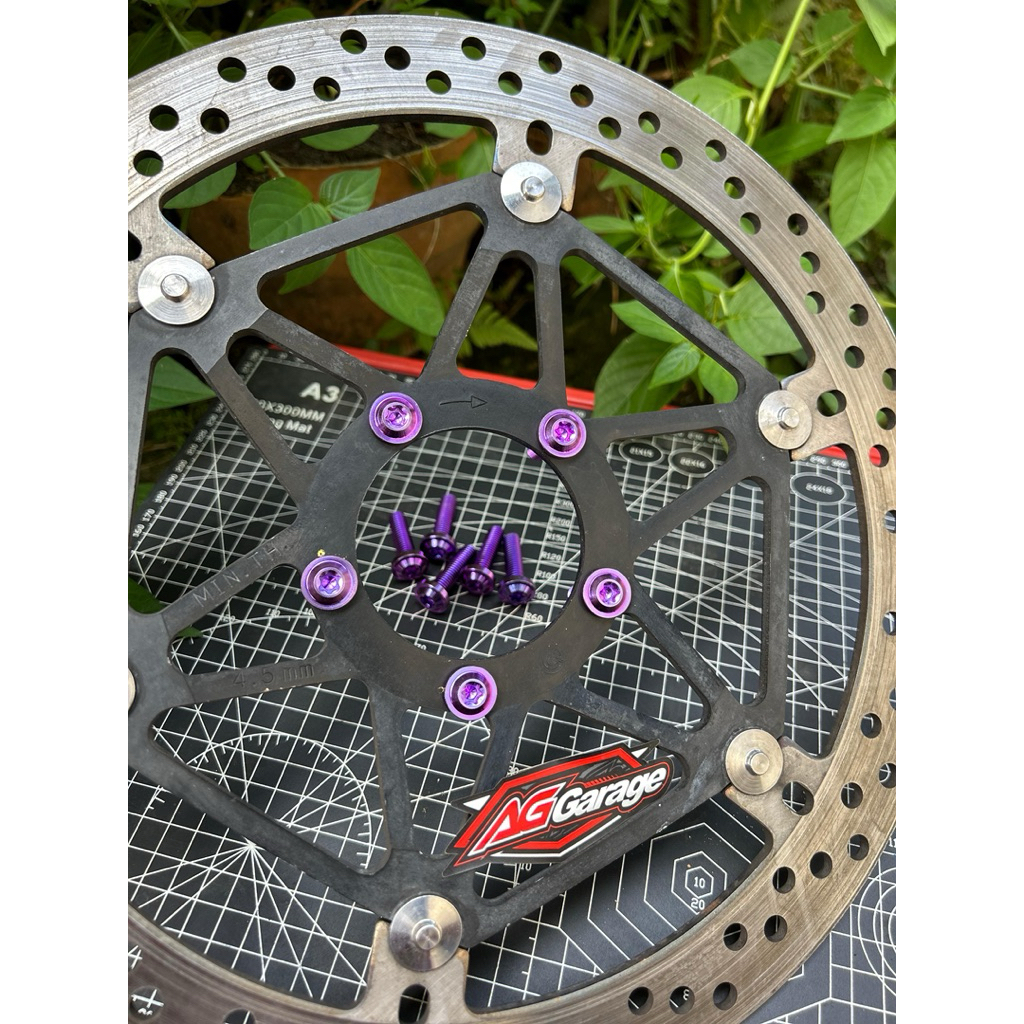 baut disc titanium gr5 baut piringan titanium universal motor